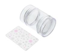 SHINEOFI Set Timbri per Nail Art in Silicone Trasparente a Doppia Testa con Raschietto, per Manicure e Decorazioni Unghie, Facile Osservazione e Allineamento Preciso