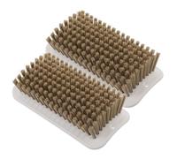 SHINEOFI Spazzola la Pulizia e Toelettatura di Mini Maiali con Setole Morbide e Doppio Foro per Appendere, Manico Ergonomico Antiscivolo, 2 Pezzi per Animali da Fattoria e Domestici