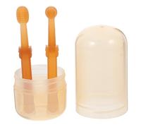 SHINEOFI Spazzolino per Cani e Gatti in Silicone 360° Doppia Testa per Prevenire Gengive Malsane e Rimuovere Alito Cattivo Cura Dentale Quotidiana
