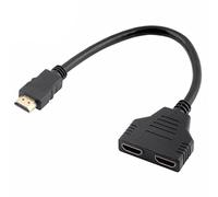 SHINEOFI Splitter per Monitor e Tv Adattatore Video Maschio Doppia Compatibile Console per Proiettori e Lettori Multimediali
