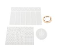 SHINEOFI Stampo in Resina per Lanterna Mosaico Esagonale Base | Silicone, Effetti Ombra Delicati, per Ornamenti Torta e Tavola Festiva, Include Nastro Adesivo