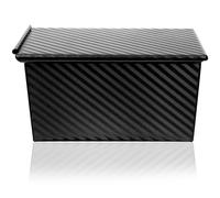 SHINEOFI Stampo per Pane con Coperchio in Acciaio al Carbonio Antiaderente e Sicuro Contenitore per Cottura Veloce e Uniforme per Forno e Casa