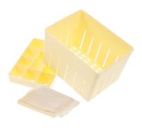SHINEOFI Stampo per Tofu Te in Plastica con Panno Filtrante per Preparazione Tofu Domestico Utensile Cucina Riutilizzabile Superficie Liscia e Facile da Pulire