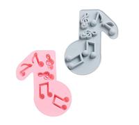 SHINEOFI Stampo per Torta in Silicone a Motivo Note Musicali Set 2 Pezzi Riutilizzabile per Forno Microonde e Frigorifero Facile da Sformare e Pulire per Dolci Fatti in Colore Casuale