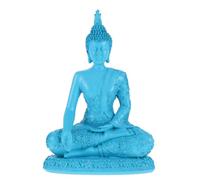 SHINEOFI Statuetta Buddha Thailandese in Resina Blu, Statuetta Decorativa | Decorazione per Casa e Tempio, Stile Vivace e Brillante, Oggetto Sacro Religioso, per Amici Credenti