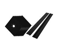 SHINEOFI Stove Guard Riutilizzabile e Resistente al Calore Protezione per Piano Cottura Gas in Ptfe Set 10 Pezzi Facile da Pulire per Cucina