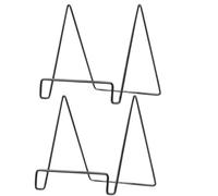 SHINEOFI Supporti Portaoggetti in Metallo Neri, Set da 2 Espositori per Quadri e Pannelli Decorativi, Supporti Stabili e Leggeri per Sala da Pranzo e Cucina, Adatti per Opere D’Arte e Foto