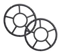 SHINEOFI Supporto alla Wok per 2 a Cottura Piano Nero Pezzi Ghisa Deformazione Gas, Design Ergonomico Antiscivolo, Resistente Hotel e Negozi di Alimentari