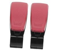 SHINEOFI Supporto Clip per Occhiali da Sole per Visiera Parasole Auto 2 Pezzi in ABS Rosso Portaocchiali Multifunzionale per Interni Veicolo Fissaggio Rapido e Compatibile la Maggior
