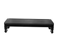 SHINEOFI Supporto e Organizzazione Spazio Lavoro in Plastica Nero per Monitor del Computer Altezza Regolabile e Base Stabile per Scrivania Piccola
