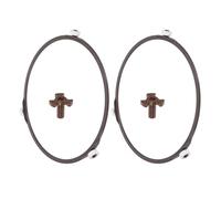 SHINEOFI Supporto Girevole per Piatto Microonde 17,8 Cm in Vetro Resistente al Calore, Set da 2 Pezzi Anello di Rotazione Silenzioso, Ricambio Compatibile per Accessori Forno a