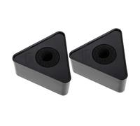 SHINEOFI Supporto Microfono Abs a Forma Triangolare Logo e Bandiera, Set 2 Pezzi, per Reporter e Conferenze Stampa, Colore Nero, Stabile e Portatile per Interviste e Podcasting