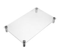 SHINEOFI Supporto Monitor Acrilico Trasparente per Scrivania Rialzo Ergonomico per Computer con Spazio per Tastiera e Mouse Design Elegante e Funzionale per Casa e Ufficio Senza Pannello
