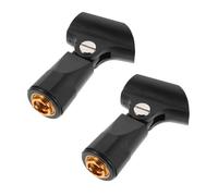 SHINEOFI Supporto per Microfono Clip Regolabile 3/8" 2 Pezzi Morsetto a C Porta Microfono Compatibile Microfoni 20-25 Mm per Registrazione e Trasmissione Audio
