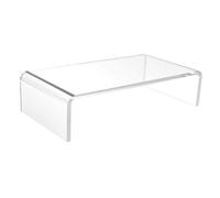 SHINEOFI Supporto per Monitor in Acrilico Trasparente Elegante, Alzatina Portatile per Sollevamento Monitor, Riduce Dolore a Collo e Schiena, per Ufficio