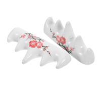 SHINEOFI Supporto per Pennelli Calligrafici in Ceramica Bianco, Porta Pennelli Multifunzionale per Pittura e Disegno, Set da 2 Pezzi per Creazioni di Calligrafia Stile Stili multipli