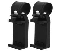 SHINEOFI Supporto Telefono Auto, Porta Cellulare da Volante in Plastico Nero, 2 Pezzi, Regolabile, Facile da Installare, per Ascoltare Musica e Vedere Video in Auto