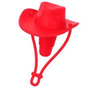 SHINEOFI Tappo per Bottiglia in Silicone a Mini Cappello da Cowboy Rosso Sigillante Riutilizzabile per Bottiglie 16-25 MM Decorazione e Bomboniere per Feste Western a Tema Cowboy