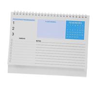 SHINEOFI Tavolo Large Desk Calendar Flip Design Stabile per Ufficio Scuola e Casa Scrivania Brasiliano Portoghese con Pagine Mensili Gennaio Dicembre