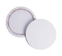 SHINEOFI Tela Rotonda in Cotone per Pittura Olio Tela Spessa con Avvolti Pannello per Pittura e Tecnica Mista Base per e DIY