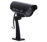 SHINEOFI Telecamera Finta da Esterno in Abs Nero Staffa Regolabile, Facile Installazione per Videosorveglianza di Magazzini e Negozi, Funzionamento a 2 Batterie Aaa