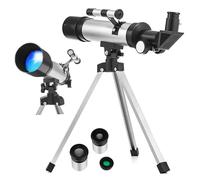 SHINEOFI Telescopio Telescopio Per Adulti Treppiedi Telescopi Per Guardare Le Stelle Telescopi Dobson Skywatcher Oculare Rifrattivo Guardare L'accessorio Plastica Argento