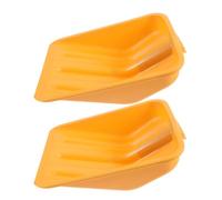 SHINEOFI Testa di Pala per Rimozione Neve e Cereali 2 Pezzi in Plastica Arancione Ampia Capacità di Raccolta e Facile Maneggevolezza per Pulizia Vialetti e Case