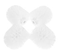 SHINEOFI Testine di Ricambio per Spazzola WC in Plastica Bianca Set da 4 Pezzi per Sostituzione Pratica Compatibili Scopini Bagno per Uso Domestico e Professionale