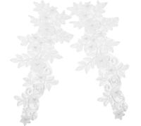 SHINEOFI Toppe di Pizzo Bianco Applicazioni Floreali da Cucire, Pratiche e Decorative per Abiti da Sera e Costumi, Accessorio Elegante e Versatile