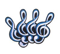 SHINEOFI Toppe Ricamate Fai da Te 4 Pezzi Note Musicali, Toppe Decorative per Cappotti e Cappelli, Applique Resistenti All’usura per Abbigliamento Ragazzo Ragazza e Accessori DIY