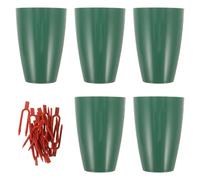 SHINEOFI Vasi da Piantagione per Fragole in Plastico Verde con Supporti per Piante, per Starter Containers e Transplanting Pots in Un'atmosfera Estiva
