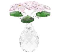 SHINEOFI Vaso di Cristallo A Forma di Fiore Decorazione per La Casa Ornamento di Cristallo Decorazione Floreale Esposizione da Tavolo