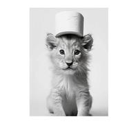 SHINERING Animali Carini E Divertenti, Leone, Carta Igienica, Poster E Stampe Su Tela, Decorazione Da Parete Per Bagno, Formato A3 50X70Cm Senza Telaio