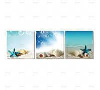 SHINERING Quadro su Tela Dipinto su Tela Conchiglia Stella Marina Quadro su Tela Stampe su Tela di Mare Splendide Foto su Tela Immagini Decorazione per la casa Senza Cornice