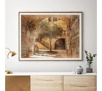 SHINERING Stampe Artistiche Vintage Di Dipinti Murali Di Kotel Ebraico, Gerusalemme, Città Vecchia, Strada Pedonale, Quadro Astratto Su Tela, Poster Decorativo 21X30Cm Senza Telaio