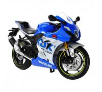 SHINESIGNAL Modellini Moto per Bambini, 1/12 comaptibile per SUZ-12-R1000R Mini Metallo Diecast Moto da Costruire Modellini per Adulti Uomo Bambino Ragazzo Giocattoli- Blu