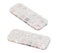 Shinestones unghie ASSORTATE GIORNI BIGHT 2 scatole scintillanti per il trucco fai -da -te manicure domestico