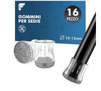 shinfly 16 Pezzi Gommini per Sedie Rotondi, Feltrini Sedie Silicone 10-13mm, Piedini per Sedia con Spessore 5mm, Tappini per Gambe Sedia, Antigraffio, Nessun Rumore, per Pavimenti in Legno