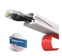 shinfly 1m Mini Canalina Passacavi Bianca, Canalina Adesiva, Canaletta per Cavi Elettrici, Copricavi Adatto per la Gestione dei Cavi a Muro, a Terra e in Ufficio