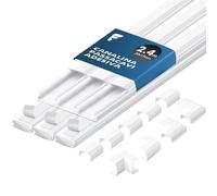 shinfly 2,4 m Canalina Passacavi Adesiva - Canaletta per Cavi Elettrici, Canalina Passacavi Muro - Canaline Passacavi da Muro per TV - Bianco 30 mm x 15 mm