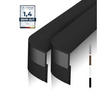 shinfly 2 Set Paraspifferi Sottoporta Blindata, Guarnizione Porta Blindata - 100 x 5cm, Ideale per Ridurre il Rumore, Sottoporta Anti Insetti/Polvere/Aria Fredda, Facile e Veloce da Installare(Nero)