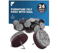 shinfly 24 Pezzi Feltrini per Sedie Mobili - Ø 28mm Piedini in Feltro per Sedie Mobili - Con Semplice Installazione A Vite