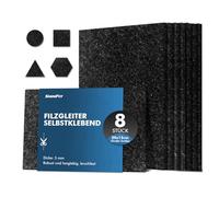 shinfly 8 Pezzi Feltrini Adesivi per Mobili Sedie, Sottosedie Feltro Adesivo, 5 mm di Spessore, Antiscivolo, Feltrini per Sgabelli Sedie Tavoli, Nero