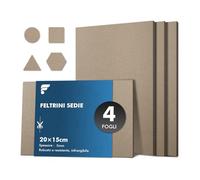 shinfly Feltrini Adesivi per Mobili Sedie, 4 Pezzi Sottosedie Feltro Adesivo, 5 mm di Spessore Feltrini per Sedie Rotondi Quadrati Tavoli, (20cm x 15cm) Marrone