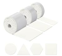 shinfly Feltrini Sedie, Feltro Adesivo Rotolo, Feltrini Adesivi (100x10cm+100x5cm+100x2cm), Feltrini per Mobili Pesanti - 4mm di Spessore, Tagliare in Qualsiasi Forma, Bianco