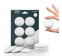 shinfly Fermaporta da Parete Autoadesivo, 6 Pezzi 40x8 mm - Fermaporte e Paracolpi Porta, Fermaporta Maniglia per Casa e Ufficio (Bianco)