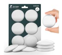 shinfly Fermaporta da parete, autoadesivo, 6 pezzi, 60 x 8 mm, per porte e pareti, autoadesivi per camera da letto e cucina (bianco)