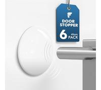 shinfly Fermaporta Maniglia a Muro, 6 Pezzi Paracolpi Porta in Silicone Bianco, 40x8mm Fermaporta Adesivo, Gommini per Porte Salva Muro, Door Stopper per Porte,Maniglie,Frigoriferi e Finestre