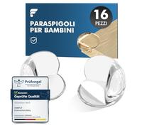 shinfly Paraspigoli per Bambini, 16 Pezzi Copri Angoli per Bambini in Gomma, Rotondo Trasparenti Copri Spigoli Con Forte Adesivo per Tavolo Mobili Sicurezza Casa