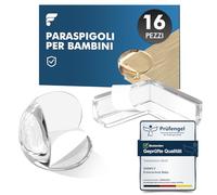 shinfly Paraspigoli per Bambini, 16 Pezzi Paraspigoli Angolari in Gomma, L Forma + Rotondo Trasparenti para Spigoli Bimbi Con forte Adesivo per Tavolo Mobili Corner Kit Sicurezza Casa